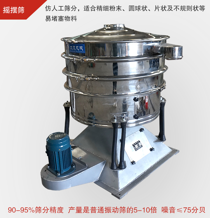 搖擺篩仿照人工篩分，可滿足高精度、高產(chǎn)量篩分要求
